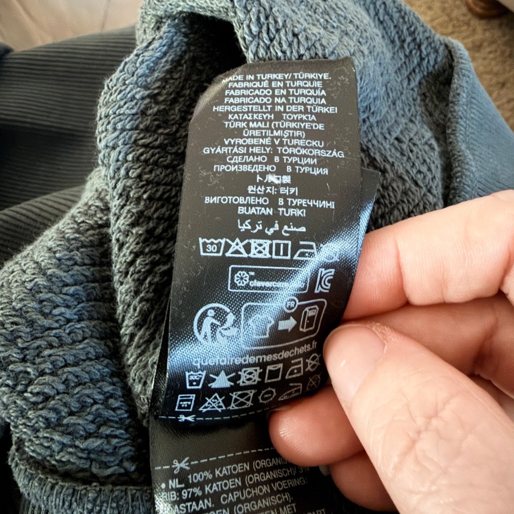 SOLD**G-Star RAW Hooded Sweatshirt Dress NWT Overdyed Black Terry Size L - Picture 8 of 9